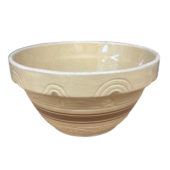 Antique Robinson Ransbottom RRP Pottery 305 Yellow Mixing Bowl Roseville Ohio - Picture 2 of 10